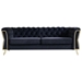 Vernon Modern Tufted Velvet Sofa 87" - Black Color - CAB3862