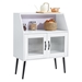 Irongate Cabinet Sideboard with Glass Door - Cream White - CAB3879