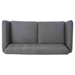 Brecken 67" Loveseat - Dark Grey Fabric - Rubberwood Legs - CAB3888