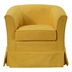 Torquil 28" Yellow Woven Fabric Swivel Barrel Chair