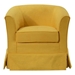 Torquil 28" Yellow Woven Fabric Swivel Barrel Chair - CAB3889