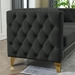 Yuma 58" Velvet Loveseat - Black - CAB3901