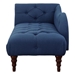 Cirro Chaise Lounge - Blue Upholstery - Espresso Finish Legs - CAB3912