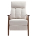 Brynmere Accent Chair - Beige Linen Fabric - Brown Rubber Wood Frame and Legs - CAB3913