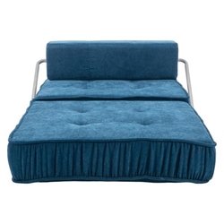 Beyond Folding Sofa Bed - Blue Chenille - 1 Seat 