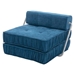 Beyond Folding Sofa Bed - Blue Chenille - 1 Seat - CAB3928