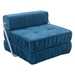 Beyond Folding Sofa Bed - Blue Chenille - 1 Seat - CAB3928