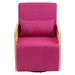 Verdani Accent Chair - Rose Red Linen - Swivel - CAB3937