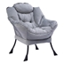 Lysandir Lazy Chair - Light Gray Fabric - Anti-Rust Steel Frame