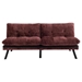 Eastonview 71" Convertible Sofa Bed - Wine Red Chenille - Metal Legs - CAB3971