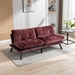 Eastonview 71" Convertible Sofa Bed - Wine Red Chenille - Metal Legs - CAB3971