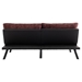 Eastonview 71" Convertible Sofa Bed - Wine Red Chenille - Metal Legs - CAB3971