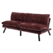 Eastonview 71" Convertible Sofa Bed - Wine Red Chenille - Metal Legs - CAB3971