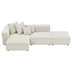 Carson Soft Corduroy Sectional Modular Sofa Set - Small L-Shaped Chaise Couch for Living Room, Apartment, Office - Beige