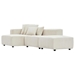 Carson Soft Corduroy Sectional Modular Sofa Set - Small L-Shaped Chaise Couch for Living Room, Apartment, Office - Beige - CAB3996