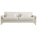 Elev 85" Velvet Sofa with Gold Legs - White - Eucalyptus Wood Frame - CAB4012