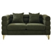 Luminari 60" Sectional Loveseat - 2 Seater - Green Teddy - Streamline Modern Design - CAB4029