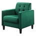 Kaidalyn 27.5" Green Velvet Accent Armchair with Tufting - Green Velvet