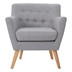 Iverness Club Chair - Light Grey Fabric