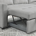 Auroridge 78" Sleeper Sofa Bed - Reversible Sectional with Storage Chaise and Side Storage Bag - Grey - CAB4044