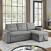 Auroridge 78" Sleeper Sofa Bed - Reversible Sectional with Storage Chaise and Side Storage Bag - Grey - CAB4044