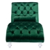 Kendal Accent Sofa - Emerald Velvet Fabric - Solid Acrylic Legs