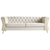 Vernon Modern Tufted Velvet Sofa 87" - Beige Color