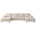 Oasis 128" U-Shaped Sectional Sofa with Double Chaises - Beige Linen