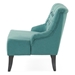 Quaint Settee - Teal Fabric - Wood Legs - CAB4089