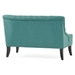 Quaint Settee - Teal Fabric - Wood Legs - CAB4089