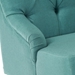 Quaint Settee - Teal Fabric - Wood Legs - CAB4089