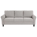 Sierra 80 Sofa - Desert Sand Textured Fabric Upholstery - Faux Wood Finish Feet - CAB4097