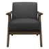 Brixham Accent Chair with Textured Dark Gray Fabric and Walnut Finish Frame