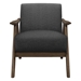 Brixham Accent Chair with Textured Dark Gray Fabric and Walnut Finish Frame - CAB4116