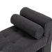 Fernhill Modern Ottoman Bench - Black Boucle Fabric - Wood Hairpin Legs - CAB4121