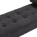 Fernhill Modern Ottoman Bench - Black Boucle Fabric - Wood Hairpin Legs - CAB4121