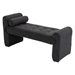 Fernhill Modern Ottoman Bench - Black Boucle Fabric - Wood Hairpin Legs - CAB4121