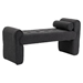 Fernhill Modern Ottoman Bench - Black Boucle Fabric - Wood Hairpin Legs - CAB4121