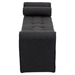 Fernhill Modern Ottoman Bench - Black Boucle Fabric - Wood Hairpin Legs - CAB4121