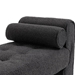 Fernhill Modern Ottoman Bench - Black Boucle Fabric - Wood Hairpin Legs - CAB4121