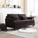 Montclair 68" Loveseat - Black Chenille - Brown Rubberwood Legs - CAB4123