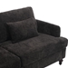 Montclair 68" Loveseat - Black Chenille - Brown Rubberwood Legs - CAB4123