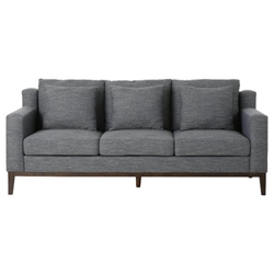 Barrington 80" Sofa with Wooden Legs - Charcoal Polyester 