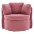 Eccleston Swivel Accent Chair with Storage and Back Cushion - Dark Pink