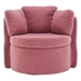 Eccleston Swivel Accent Chair with Storage and Back Cushion - Dark Pink - CAB4131