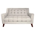 Bridson 52" Loveseat - Beige Fabric - Walnut Legs