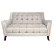 Bridson 52" Loveseat - Beige Fabric - Walnut Legs - CAB4136