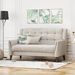 Bridson 52" Loveseat - Beige Fabric - Walnut Legs - CAB4136