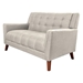 Bridson 52" Loveseat - Beige Fabric - Walnut Legs - CAB4136