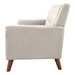 Bridson 52" Loveseat - Beige Fabric - Walnut Legs - CAB4136